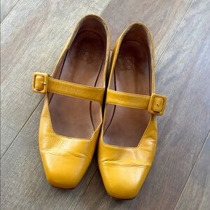 Zou Xou Mustard Mary Jane Flats